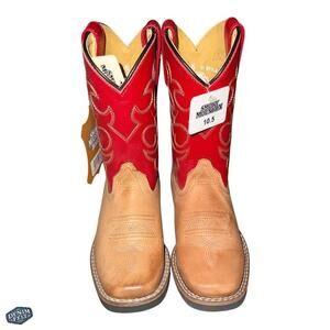 Smoky Mountain Kids/Boys Brown/Red Cowboy/Western Pull On Boots | NEW!
